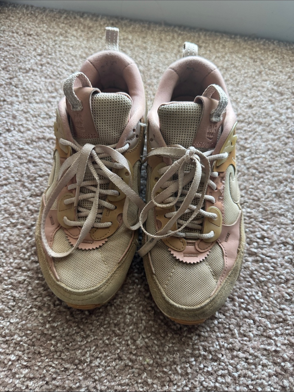 Nike AirMax Pink and Beige Athletic Sneakers